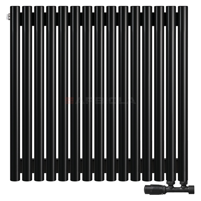 Arbiola Iris 42 V 750-42-15 секции черный вертикальный радиатор c нижним подключением Arbiola Iris 42 V 750-42-15 секции черный вертикальный радиатор c нижним подключением