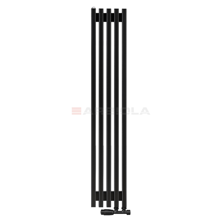 Arbiola Compact V 1200-63-05 секции черный вертикальный радиатор c нижним подключением Arbiola Compact V 1200-63-05 секции черный вертикальный радиатор c нижним подключением