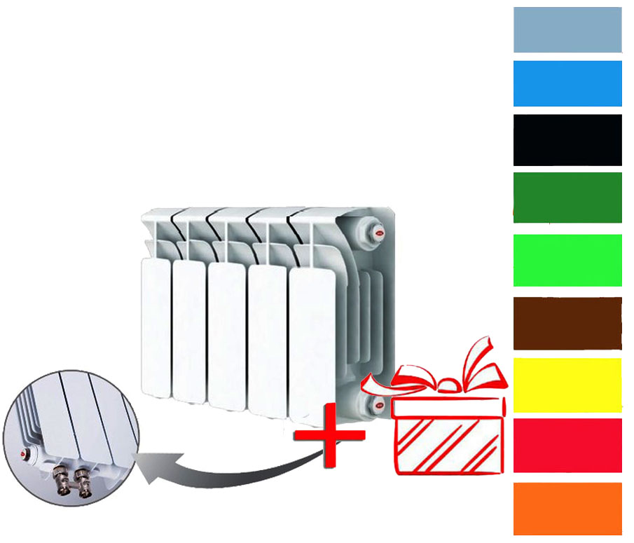 Rifar Base Ventil 200 21 секции биметаллический радиатор с нижним правым подключением Rifar Base Ventil 200 21 секции биметаллический радиатор с нижним правым подключением