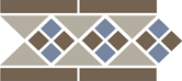 Top Cer Octagon New Border LISBON with 1 strip (Tr.01, Dots 29+11, Strips 29) 28х15 см
