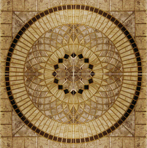Infinity Ceramic Tiles Rimini Roseton Beige 120x120 декоративный элемент
