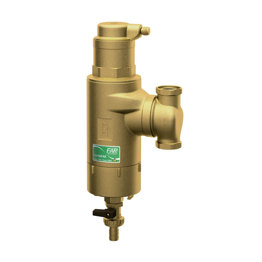 Far COMBIFAR- Деаэратор и грязуловитель, с магнит., повор.соед. 3/4"(ВР) Far COMBIFAR- Деаэратор и грязуловитель, с магнит., повор.соед. 3/4"(ВР)