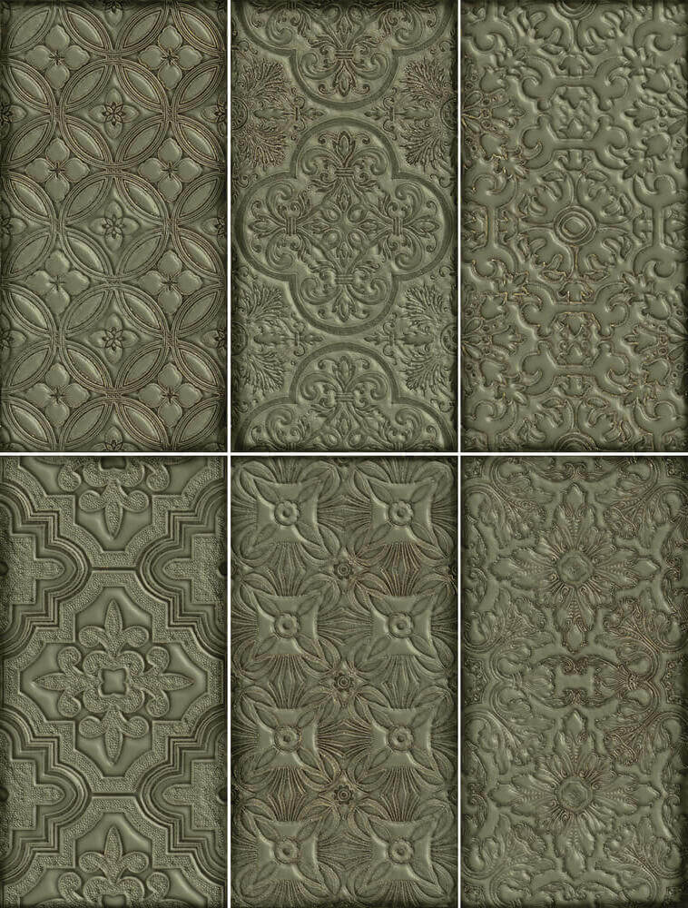 Bestile Dante Decor Green 12x24 см Настенная плитка Bestile Dante Decor Green 12x24 см Настенная плитка