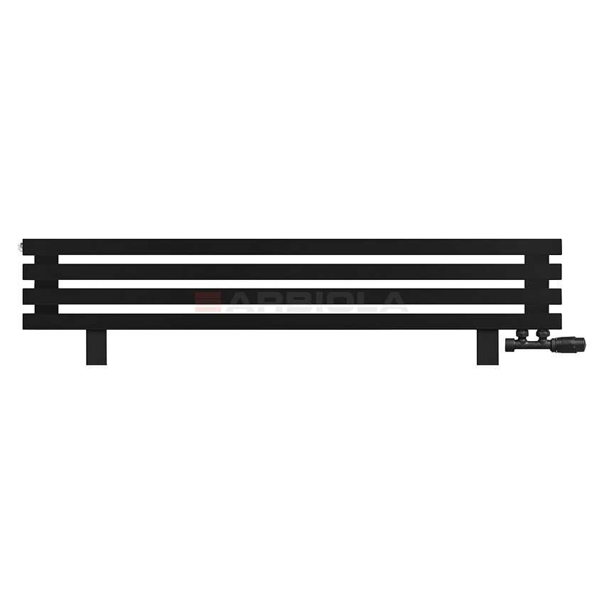 Arbiola Gorizont Ritmo VZ 1250-40-04 секции чёрный горизонтальный радиатор c нижним подключением (на ножках) Arbiola Gorizont Ritmo VZ 1250-40-04 секции чёрный горизонтальный радиатор c нижним подключением (на ножках)