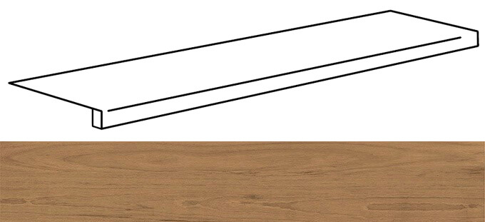 Caesar Fabula Theca Scal.Sagomato nat. 30x120 см Ступень Caesar Fabula Theca Scal.Sagomato nat. 30x120 см Ступень