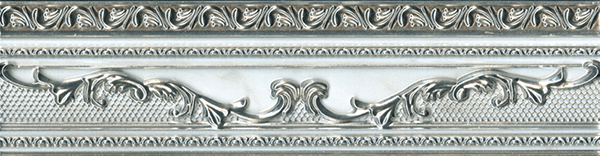 El Molino Excelsior Plata Blanco Cenefa 8x30 см Бордюр El Molino Excelsior Plata Blanco Cenefa 8x30 см Бордюр