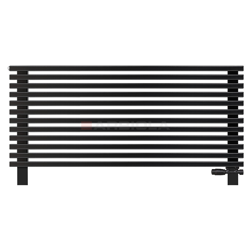 Arbiola Gorizont Compact VZ 1250-63-12 секции черный горизонтальный радиатор c нижним подключением с ножками Arbiola Gorizont Compact VZ 1250-63-12 секции черный горизонтальный радиатор c нижним подключением с ножками