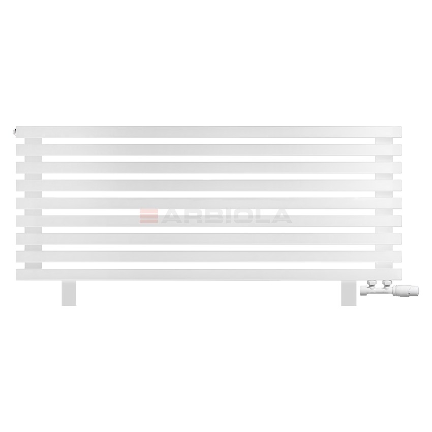 Arbiola Gorizont Ritmo VZ 1250-40-09 секций белый горизонтальный радиатор c нижним подключением (на ножках) Arbiola Gorizont Ritmo VZ 1250-40-09 секций белый горизонтальный радиатор c нижним подключением (на ножках)