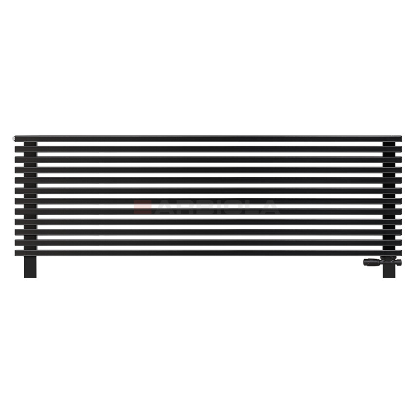Arbiola Gorizont Compact VZ 1750-63-12 секции черный горизонтальный радиатор c нижним подключением с ножками Arbiola Gorizont Compact VZ 1750-63-12 секции черный горизонтальный радиатор c нижним подключением с ножками