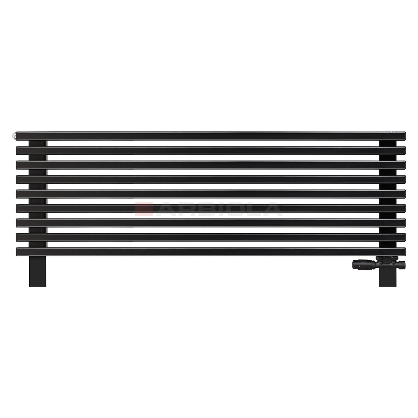 Arbiola Gorizont Compact VZ 1200-63-09 секции черный горизонтальный радиатор c нижним подключением с ножками Arbiola Gorizont Compact VZ 1200-63-09 секции черный горизонтальный радиатор c нижним подключением с ножками