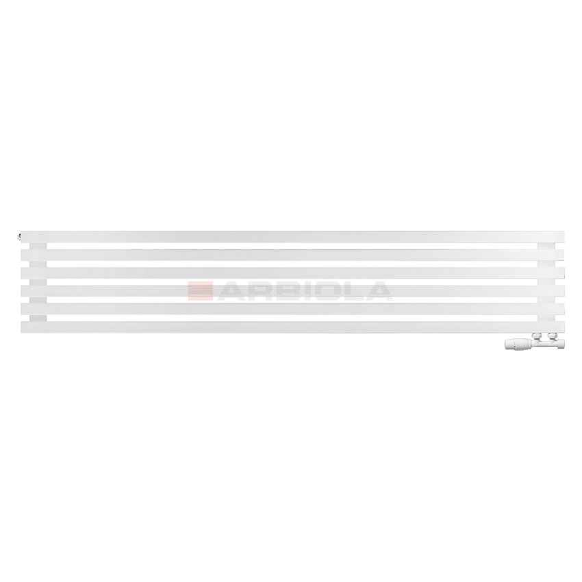 Arbiola Ritmo Gorizont V 1750-40-06 секций белый горизонтальный радиатор c нижним подключением Arbiola Ritmo Gorizont V 1750-40-06 секций белый горизонтальный радиатор c нижним подключением