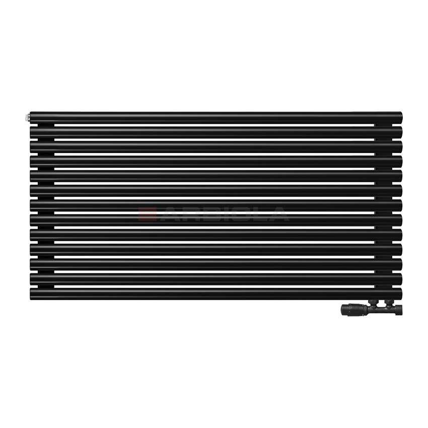 Arbiola Gorizont Iris V 1500-42-13 секции черный горизонтальный радиатор c нижним подключением Arbiola Gorizont Iris V 1500-42-13 секции черный горизонтальный радиатор c нижним подключением