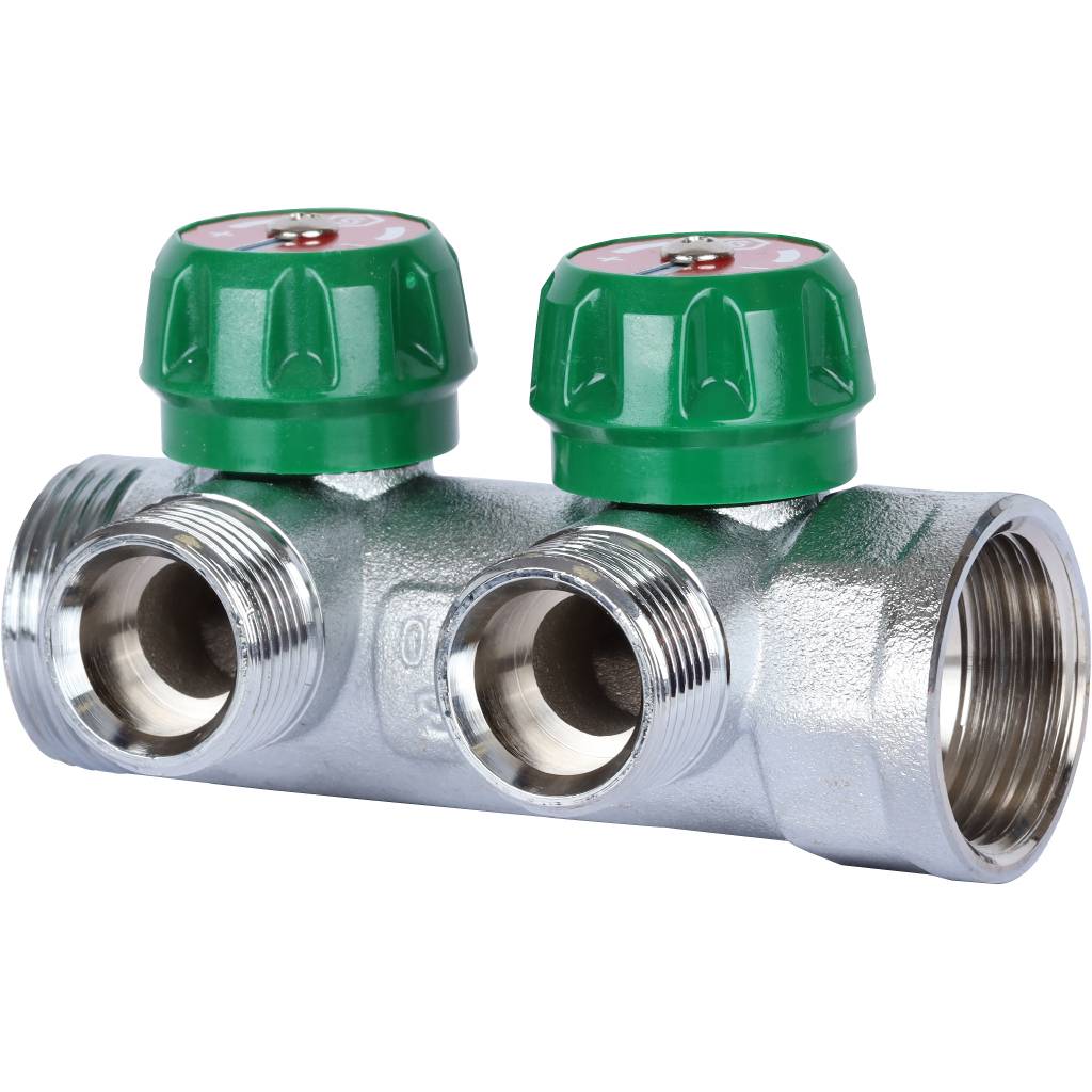 SMB-6850-013402 Stout Коллектор регулирующий 1", 2 отвода 3/4"ЕК SMB-6850-013402 Stout Коллектор регулирующий 1", 2 отвода 3/4"ЕК