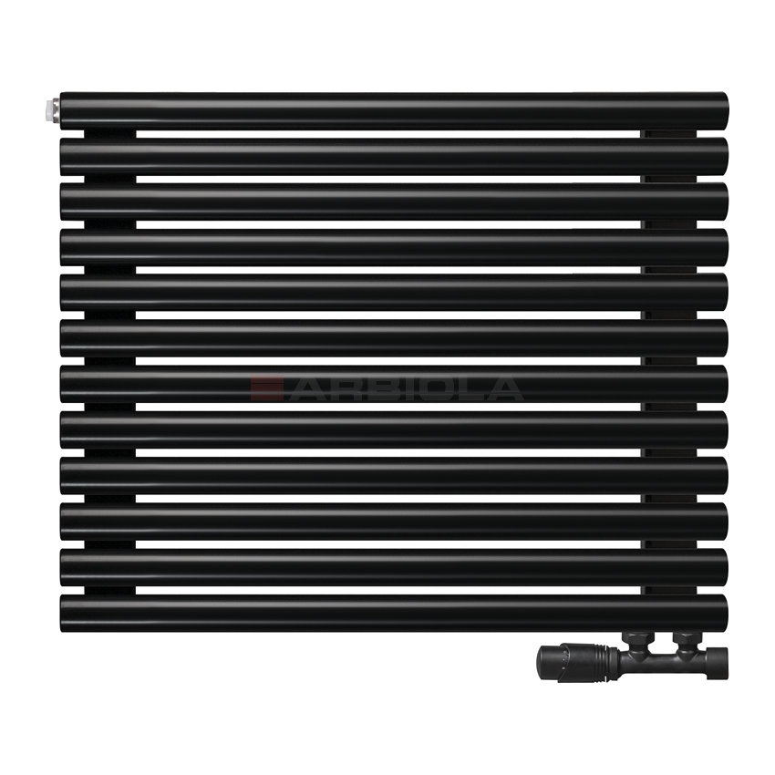 Arbiola Gorizont Iris V 1000-42-12 секции черный горизонтальный радиатор c нижним подключением Arbiola Gorizont Iris V 1000-42-12 секции черный горизонтальный радиатор c нижним подключением