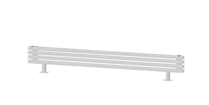 Arbiola Gorizont Mono HZ 1800-60-06 секции белый горизонтальный радиатор c боковым подключением (с ножками)