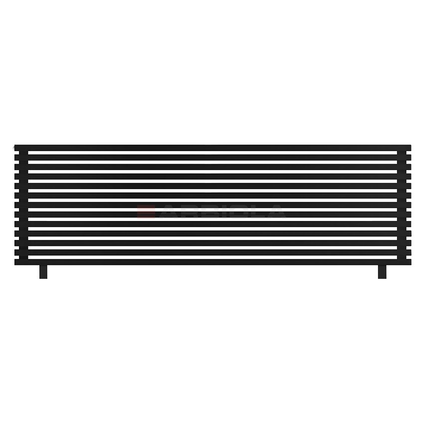 Arbiola Gorizont Ritmo HZ 2500-40-13 секций чёрный горизонтальный радиатор c боковым подключением (на ножках)