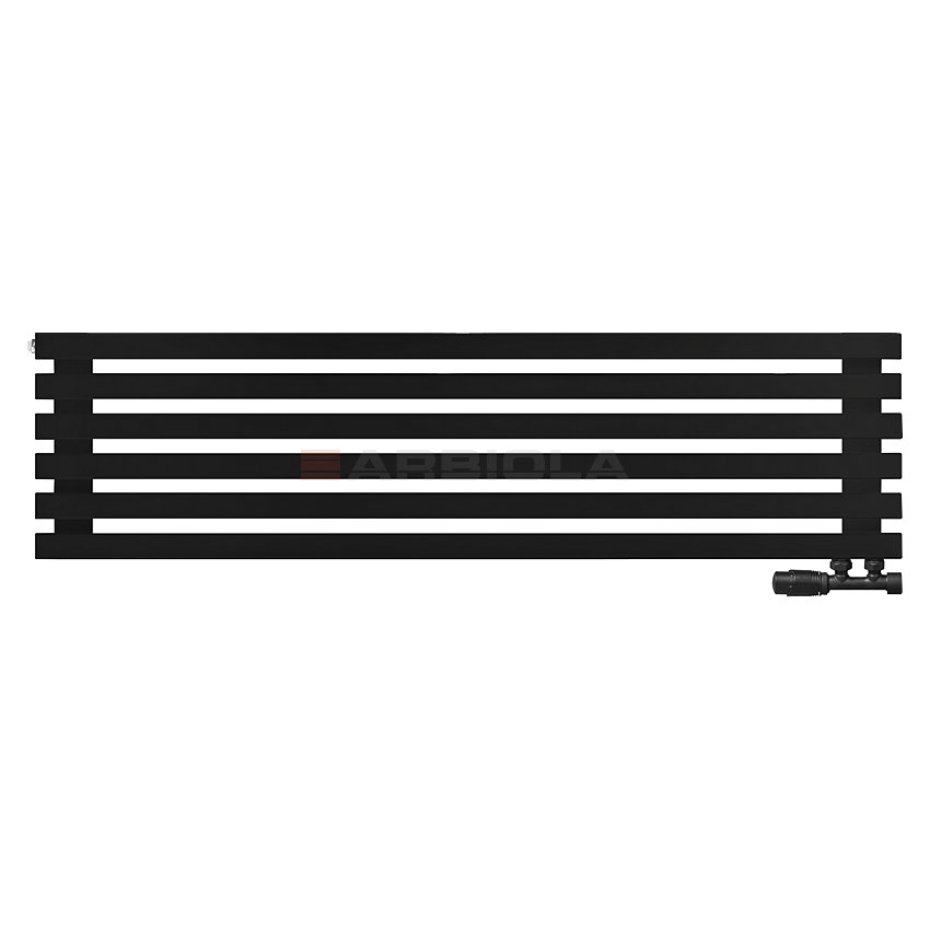 Arbiola Ritmo Gorizont V 1200-40-06 секций чёрный горизонтальный радиатор c нижним подключением