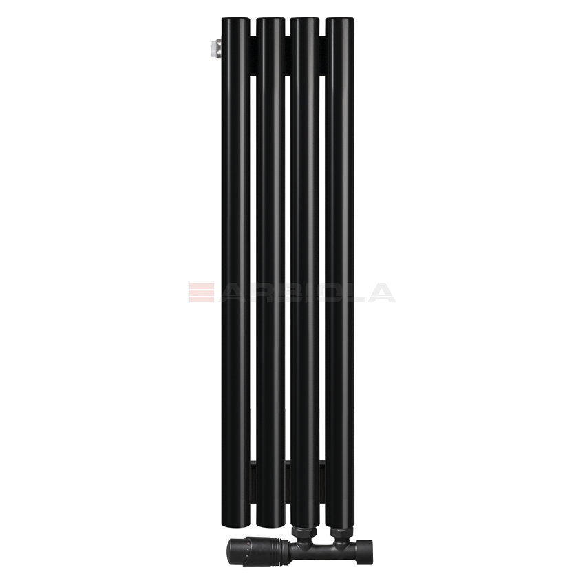 Arbiola Iris 42 V 750-42-04 секции черный вертикальный радиатор c нижним подключением Arbiola Iris 42 V 750-42-04 секции черный вертикальный радиатор c нижним подключением