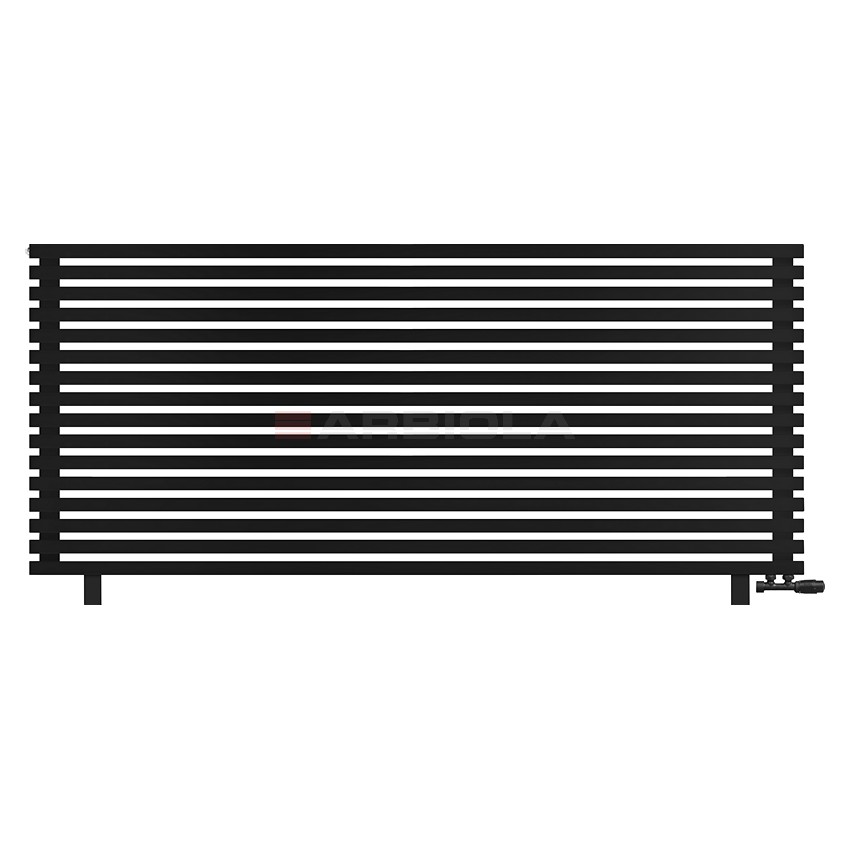 Arbiola Gorizont Ritmo VZ 2200-40-16 секций чёрный горизонтальный радиатор c нижним подключением (на ножках)