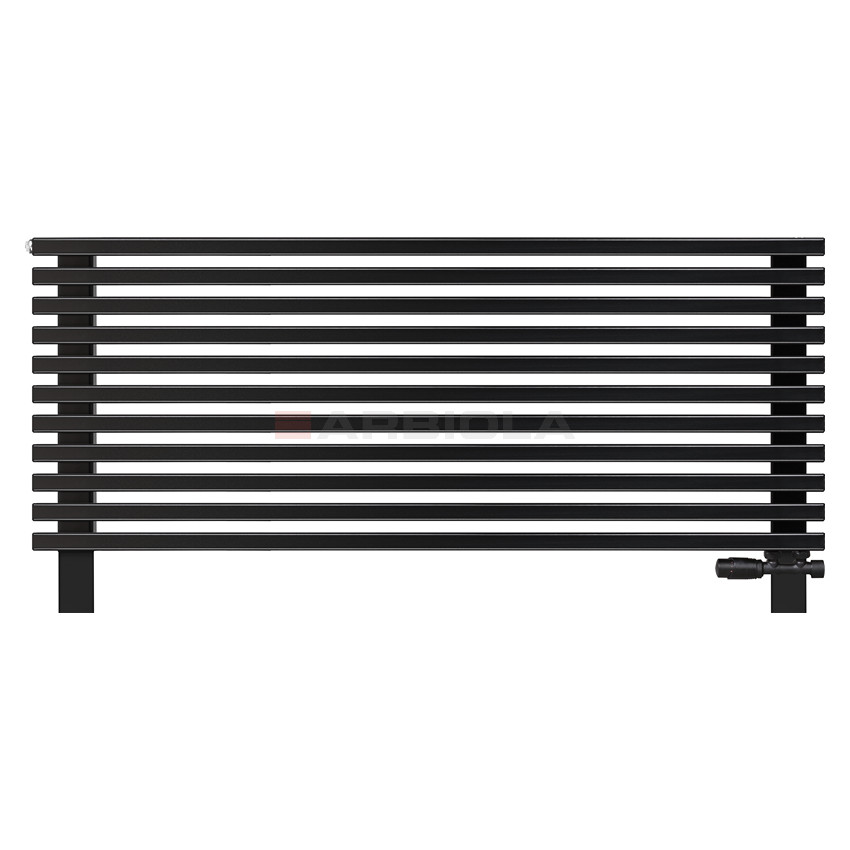Arbiola Gorizont Compact VZ 1200-63-11 секции черный горизонтальный радиатор c нижним подключением с ножками