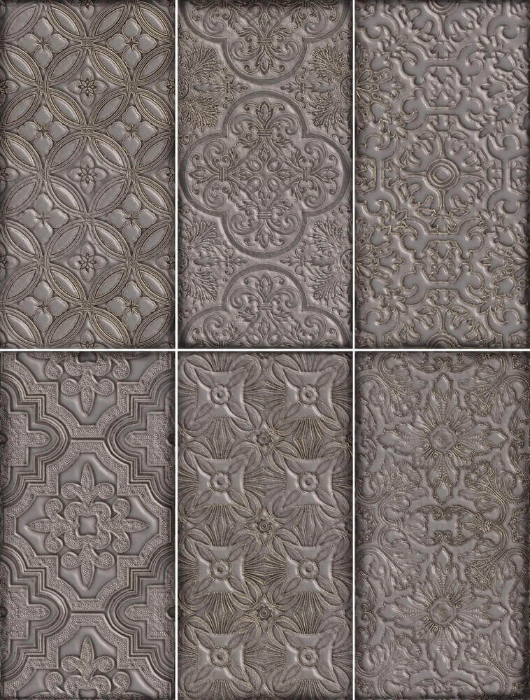 Bestile Dante Decor Grey 12x24 см Настенная плитка Bestile Dante Decor Grey 12x24 см Настенная плитка