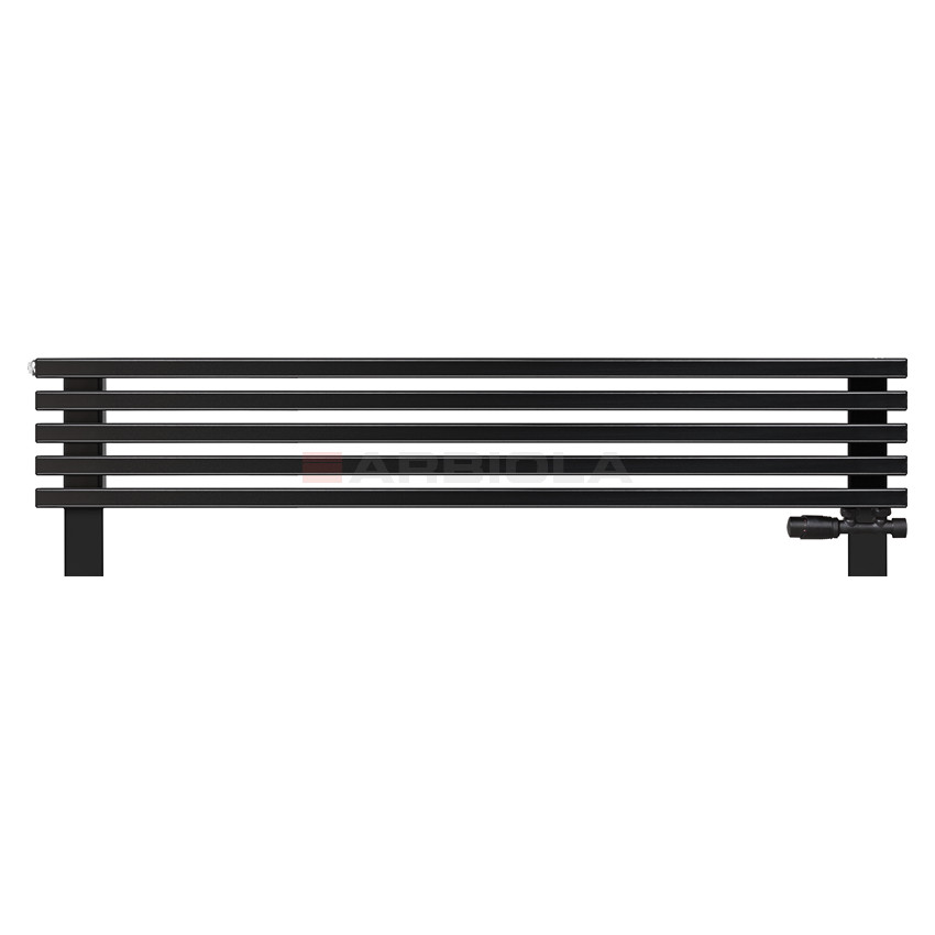 Arbiola Gorizont Compact VZ 1500-63-05 секции черный горизонтальный радиатор c нижним подключением с ножками Arbiola Gorizont Compact VZ 1500-63-05 секции черный горизонтальный радиатор c нижним подключением с ножками