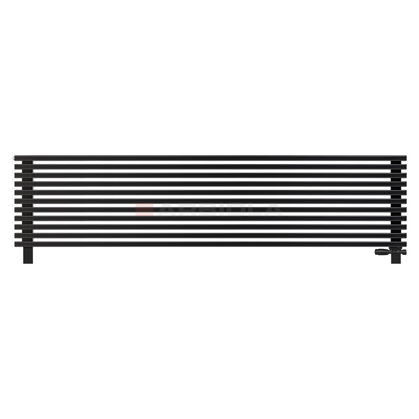 Arbiola Gorizont Compact VZ 2200-63-11 секции черный горизонтальный радиатор c нижним подключением с ножками Arbiola Gorizont Compact VZ 2200-63-11 секции черный горизонтальный радиатор c нижним подключением с ножками