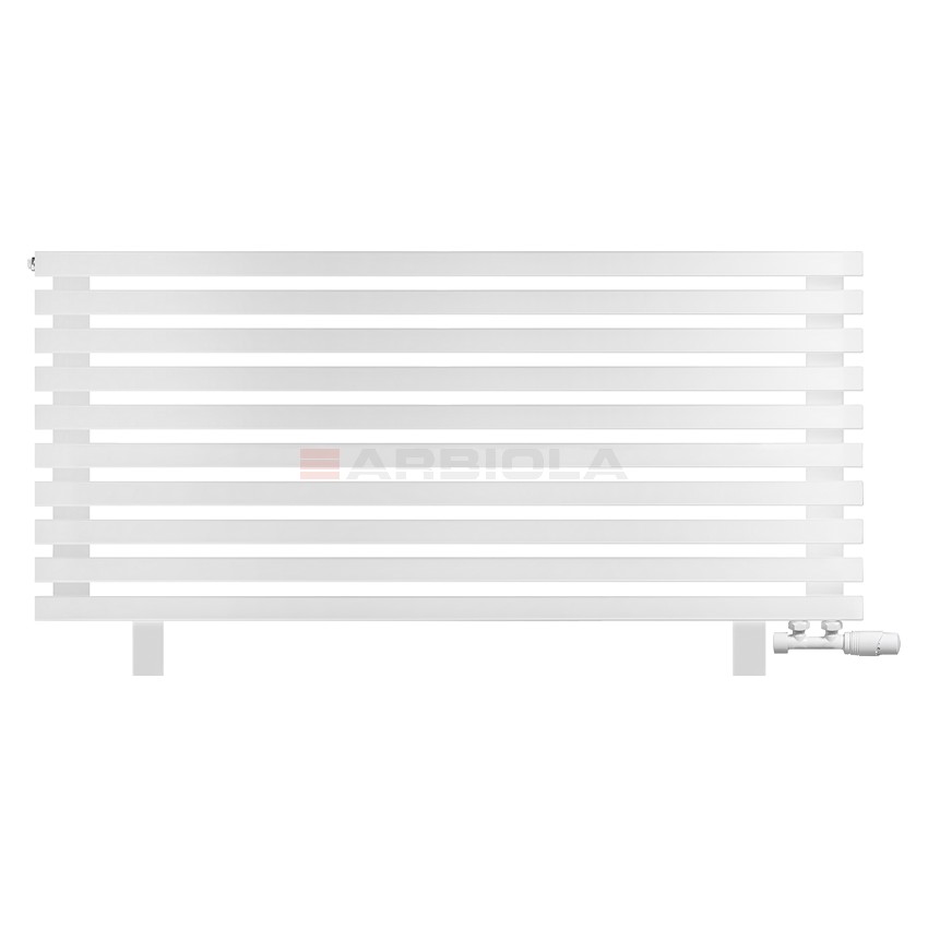 Arbiola Gorizont Ritmo VZ 1250-40-10 секций белый горизонтальный радиатор c нижним подключением (на ножках)