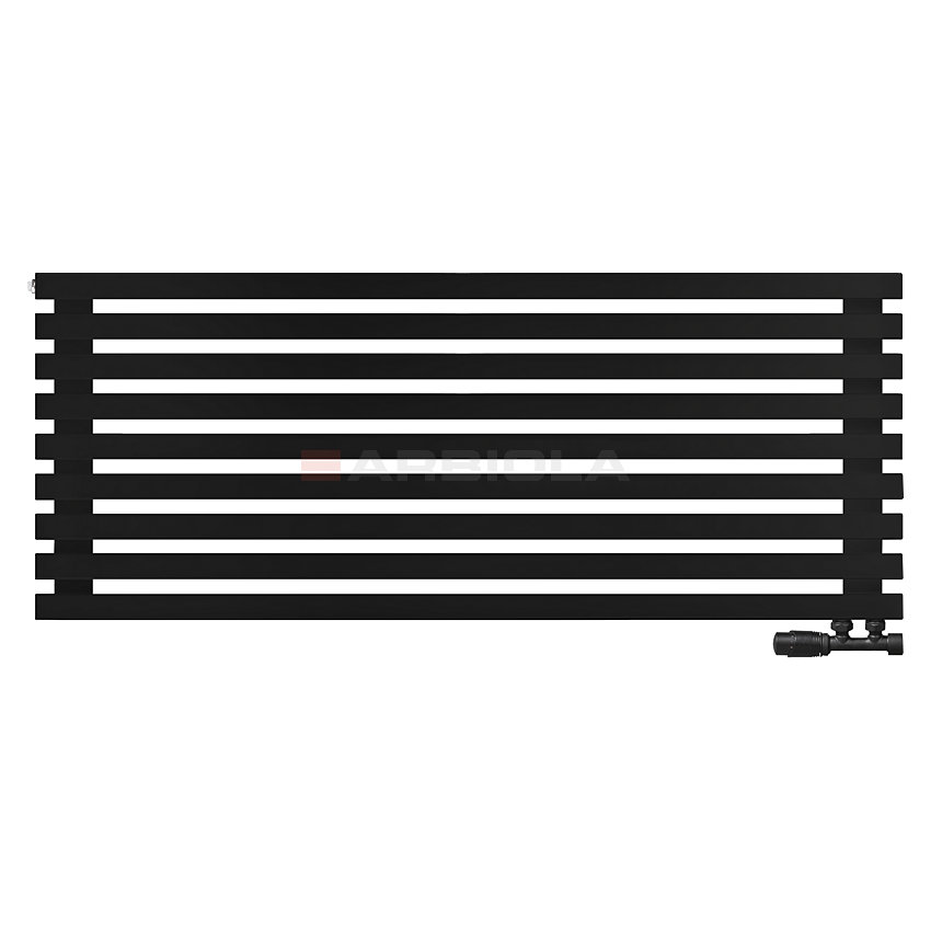 Arbiola Ritmo Gorizont V 1250-40-09 секций чёрный горизонтальный радиатор c нижним подключением