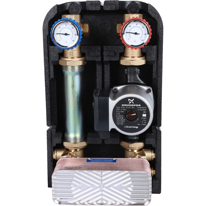 Stout Насосная группа с теплообменником 34 пластин,с насосом Grundfos UPSO 25-65 в теплоизоляции Stout Насосная группа с теплообменником 34 пластин,с насосом Grundfos UPSO 25-65 в теплоизоляции