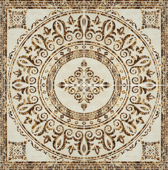 Infinity Ceramic Tiles Castello Tramonte Roseton Beige 120x120 Декор 
