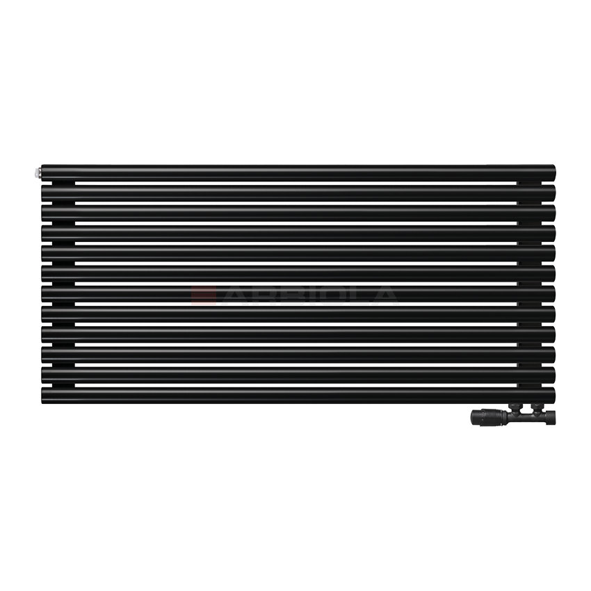Arbiola Gorizont Iris V 1200-42-12 секции черный горизонтальный радиатор c нижним подключением Arbiola Gorizont Iris V 1200-42-12 секции черный горизонтальный радиатор c нижним подключением