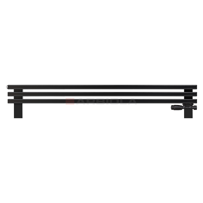 Arbiola Gorizont Compact VZ 1250-63-03 секции черный горизонтальный радиатор c нижним подключением с ножками Arbiola Gorizont Compact VZ 1250-63-03 секции черный горизонтальный радиатор c нижним подключением с ножками