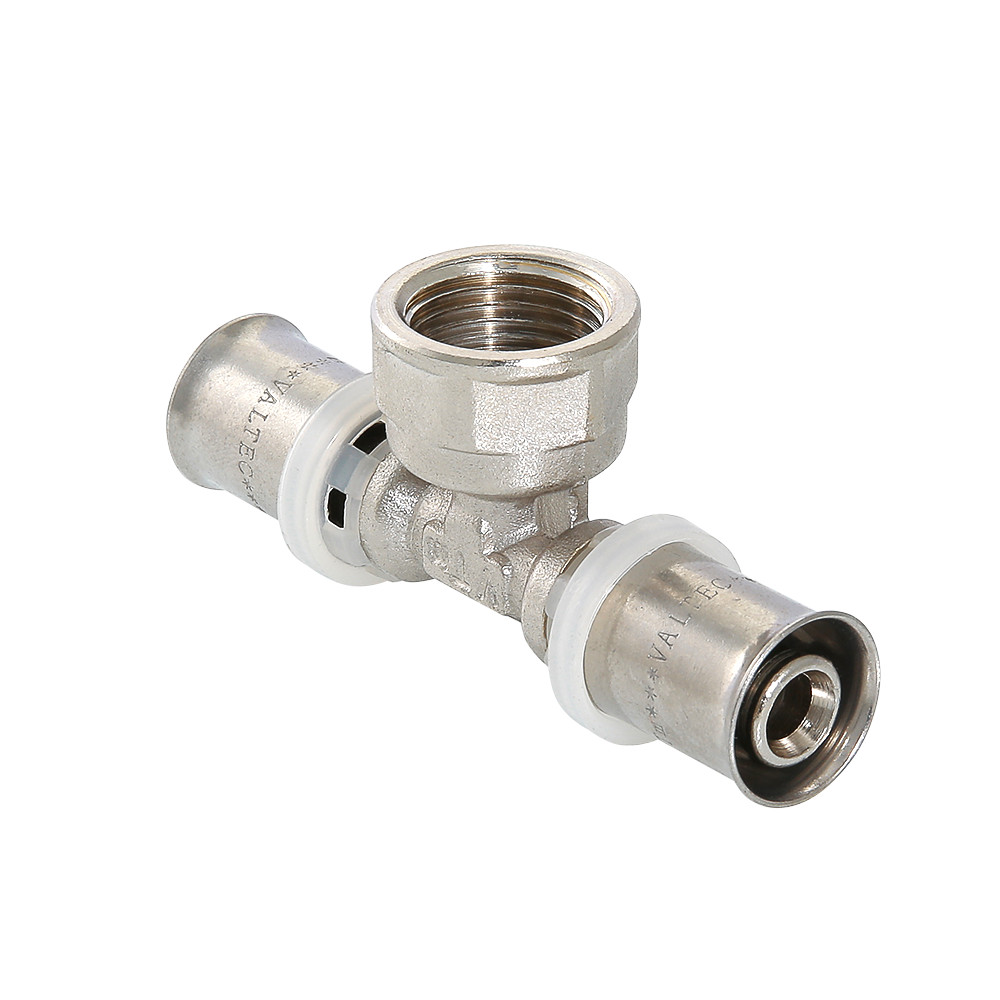Valtec 32 мм х 3/4" х 32 мм Пресс-фитинг – тройник с переходом на внутреннюю резьбу Valtec 32 мм х 3/4" х 32 мм Пресс-фитинг – тройник с переходом на внутреннюю резьбу