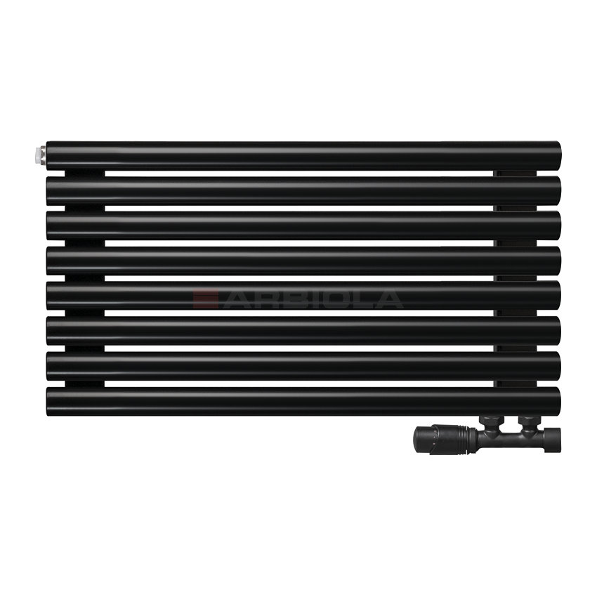 Arbiola Gorizont Iris V 1000-42-08 секции черный горизонтальный радиатор c нижним подключением Arbiola Gorizont Iris V 1000-42-08 секции черный горизонтальный радиатор c нижним подключением
