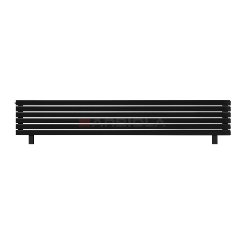 Arbiola Gorizont Liner HZ 2500-63-06 секции черный горизонтальный радиатор c боковым подключением с ножками Arbiola Gorizont Liner HZ 2500-63-06 секции черный горизонтальный радиатор c боковым подключением с ножками