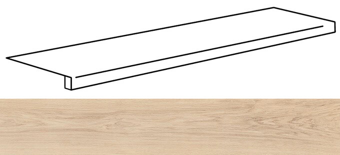 Caesar Fabula Robur Scal.Sagomato nat. 30x120 см Ступень Caesar Fabula Robur Scal.Sagomato nat. 30x120 см Ступень