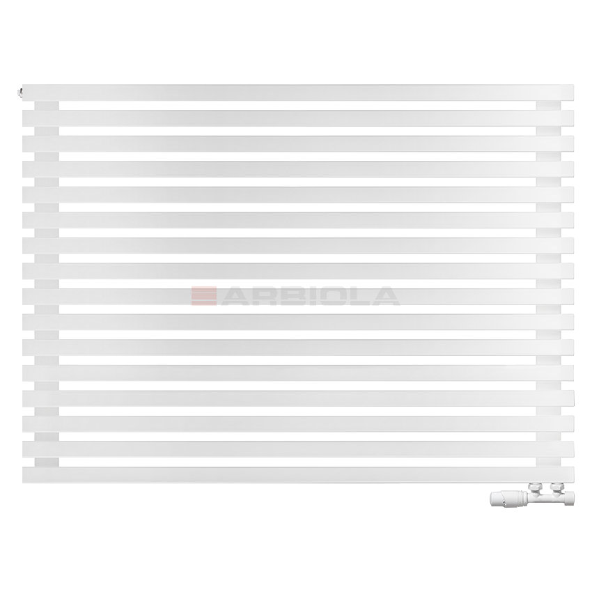 Arbiola Ritmo Gorizont V 1250-40-16 секций белый горизонтальный радиатор c нижним подключением Arbiola Ritmo Gorizont V 1250-40-16 секций белый горизонтальный радиатор c нижним подключением