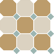 Top Cer Octagon New 4403+16 OCT13-A Yellow 03 White 16 OCTAGON/Turquoise 13 Dots 30x30 см Напольная плитка