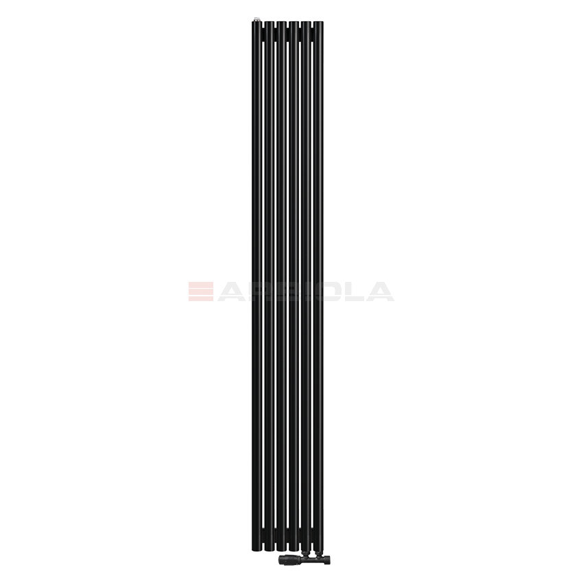 Arbiola Iris 42 V 2200-42-06 секции черный вертикальный радиатор c нижним подключением Arbiola Iris 42 V 2200-42-06 секции черный вертикальный радиатор c нижним подключением