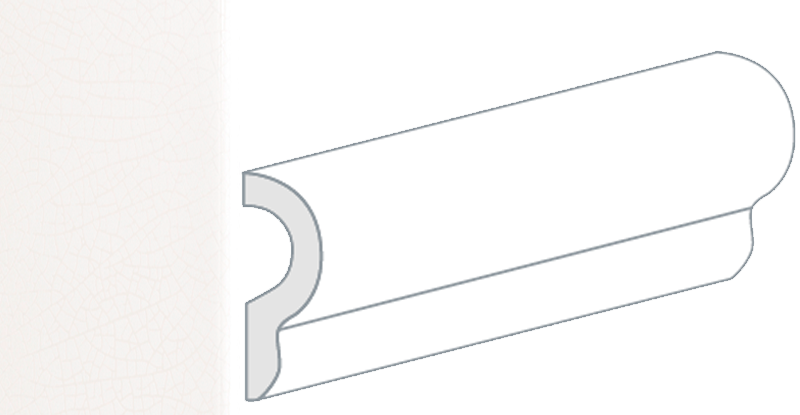 Equipe Crackle London White 5x15 см Бордюр