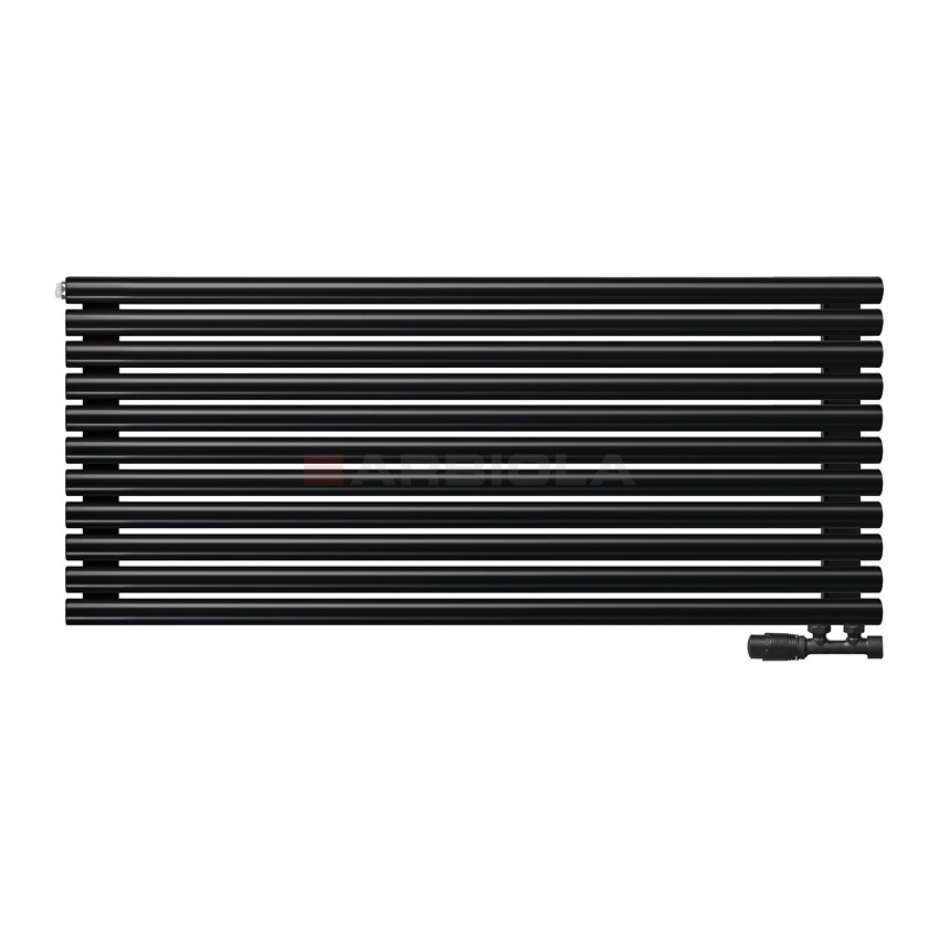 Arbiola Gorizont Iris V 1200-42-11 секции черный горизонтальный радиатор c нижним подключением Arbiola Gorizont Iris V 1200-42-11 секции черный горизонтальный радиатор c нижним подключением