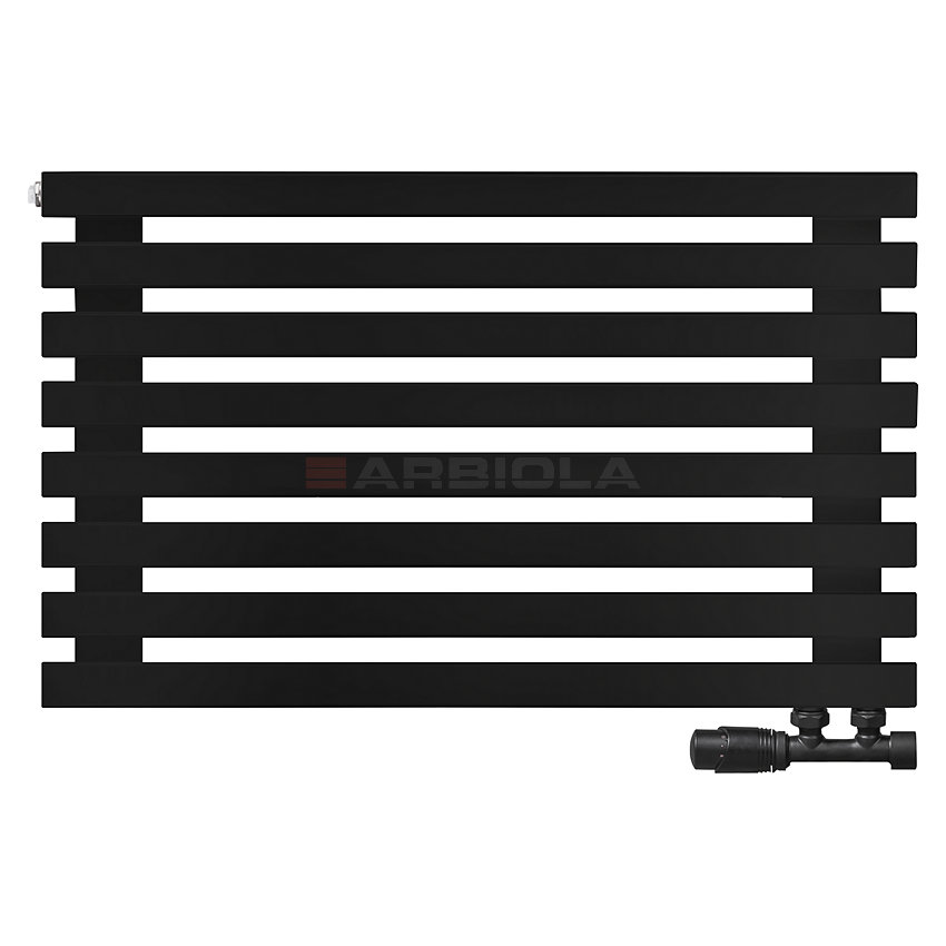 Arbiola Ritmo Gorizont V 1000-40-08 секций чёрный горизонтальный радиатор c нижним подключением
