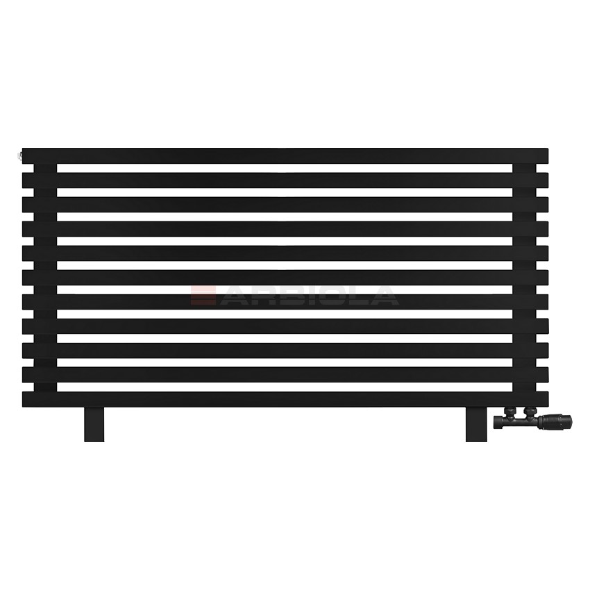 Arbiola Gorizont Ritmo VZ 1200-40-11 секций чёрный горизонтальный радиатор c нижним подключением (на ножках) Arbiola Gorizont Ritmo VZ 1200-40-11 секций чёрный горизонтальный радиатор c нижним подключением (на ножках)
