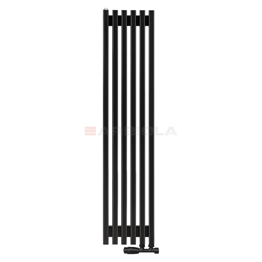 Arbiola Compact V 1200-63-06 секции черный вертикальный радиатор c нижним подключением Arbiola Compact V 1200-63-06 секции черный вертикальный радиатор c нижним подключением