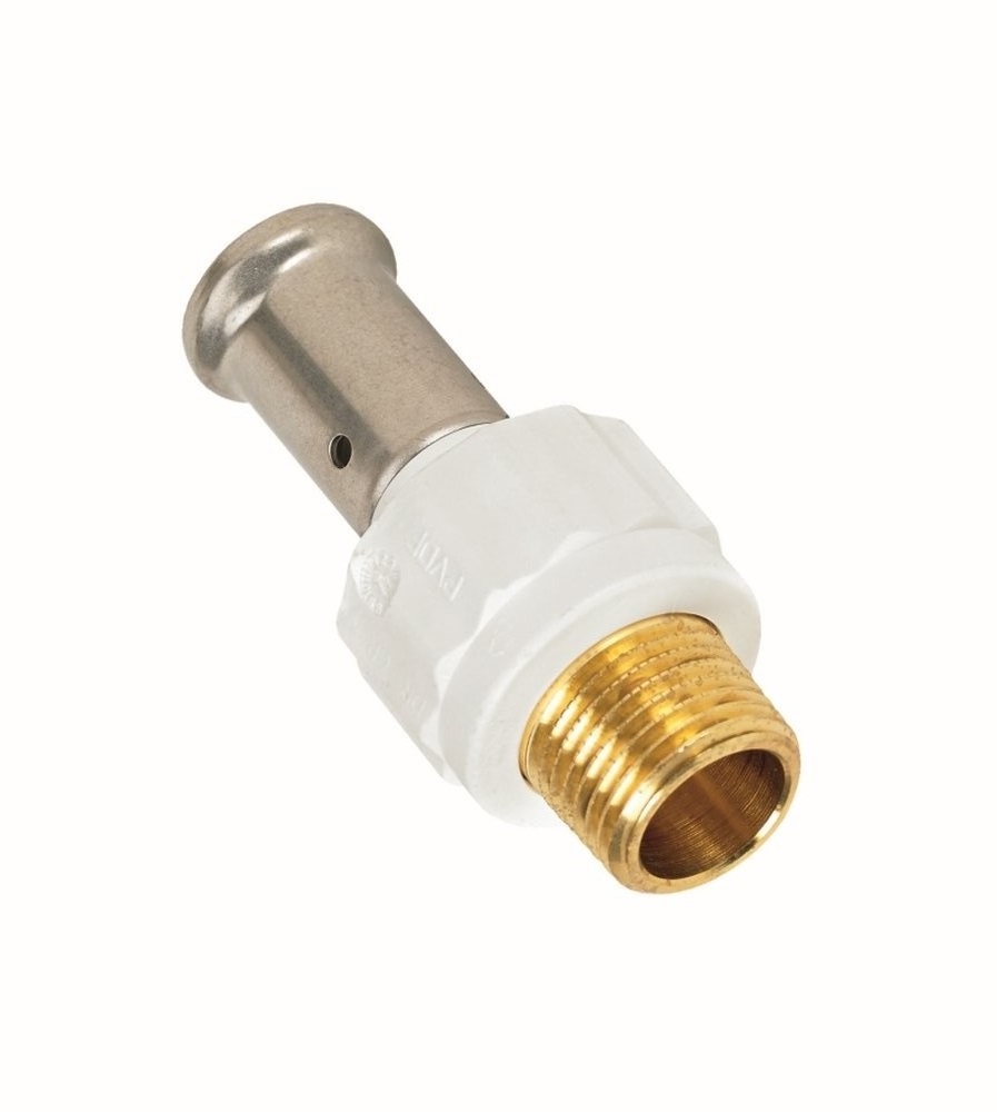 Henco Муфта НР 26x1"ПВДФ пресс (белая) Henco Муфта НР 26x1"ПВДФ пресс (белая)