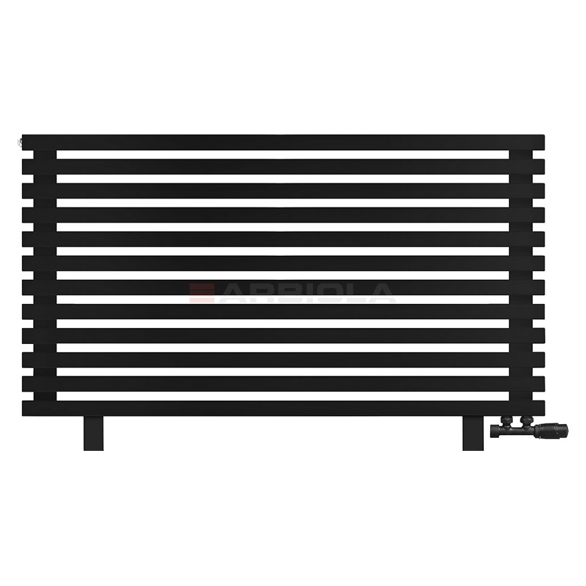Arbiola Gorizont Ritmo VZ 1200-40-12 секций чёрный горизонтальный радиатор c нижним подключением (на ножках) Arbiola Gorizont Ritmo VZ 1200-40-12 секций чёрный горизонтальный радиатор c нижним подключением (на ножках)