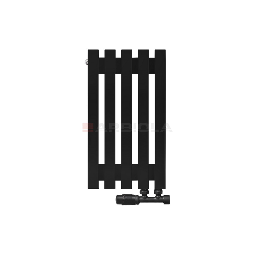 Arbiola Ritmo V 500-40-05 секции черный вертикальный радиатор c нижним подключением Arbiola Ritmo V 500-40-05 секции черный вертикальный радиатор c нижним подключением