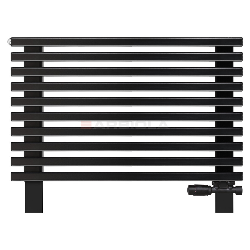 Arbiola Gorizont Compact VZ 1000-63-10 секции черный горизонтальный радиатор c нижним подключением с ножками Arbiola Gorizont Compact VZ 1000-63-10 секции черный горизонтальный радиатор c нижним подключением с ножками