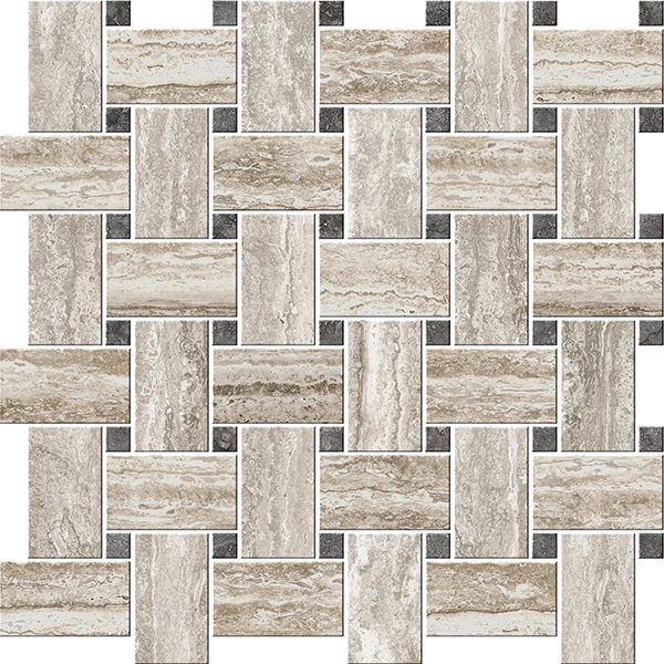 Cisa Italian Icon Vein Cut Chesterfield Mix Caldo Mosaico Nat 42,1x42,1 см Мозаика